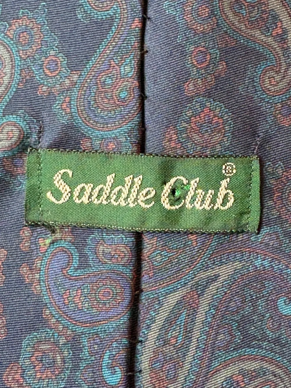 Vintage Saddle Club 100% Silk Paisley Tie